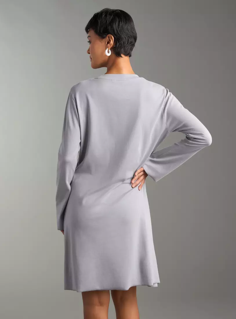 Plain T-shirt Dress-2