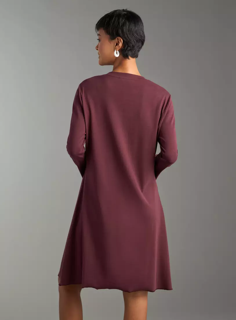 Plain T-shirt Dress-2