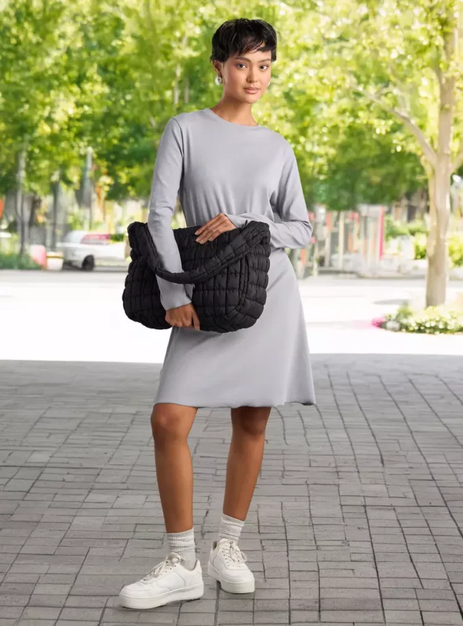 Plain T-shirt Dress-4