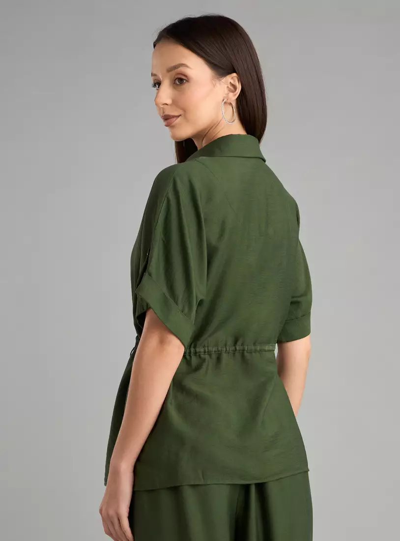 Plain Tunic with Extended Sleeves-2