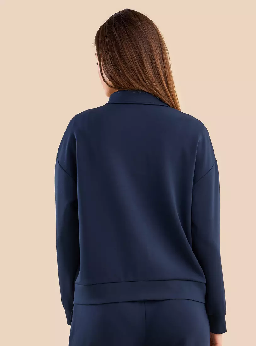 Plain Zip Through Modal Jacket-2