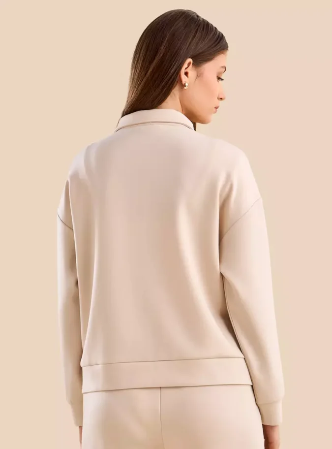 Plain Zip Through Modal Jacket-2