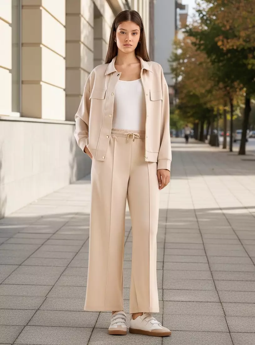 Plain Zip Through Modal Jacket-4