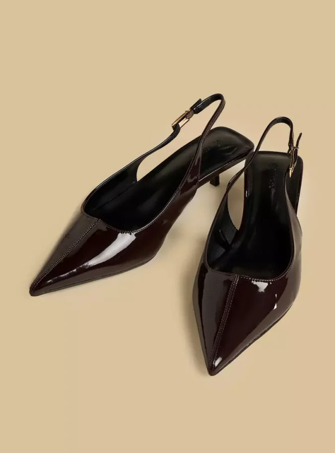 Pointed Toe Shoes with Buckle Closure-1