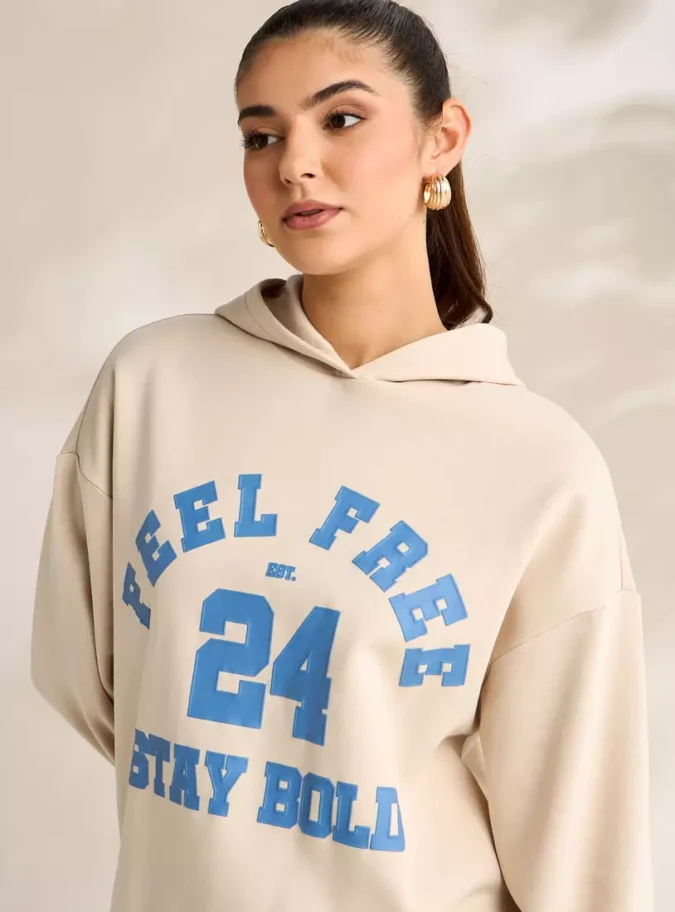 Printed Hooded Sweatshirt-4