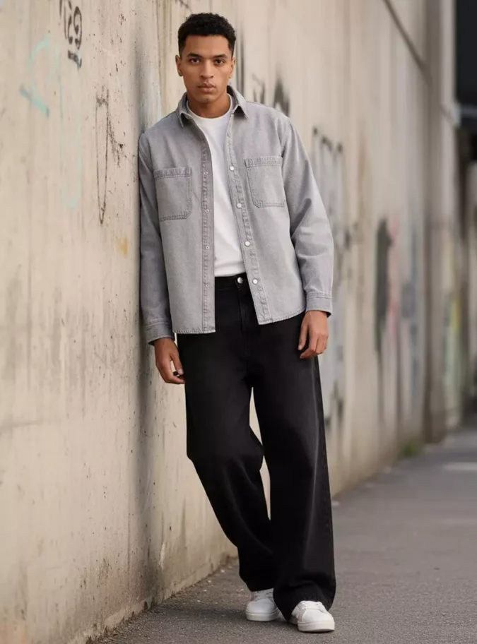 Regular Fit Denim Shirt-2