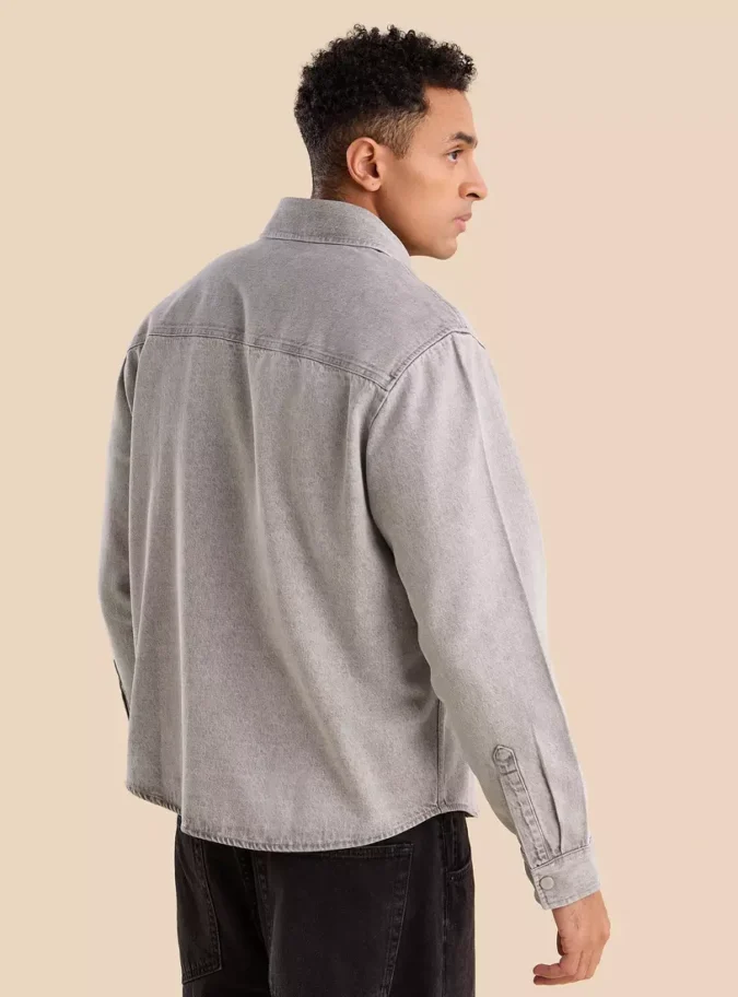 Regular Fit Denim Shirt-3