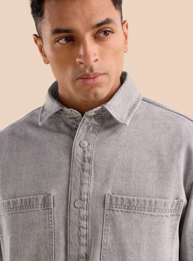 Regular Fit Denim Shirt-4