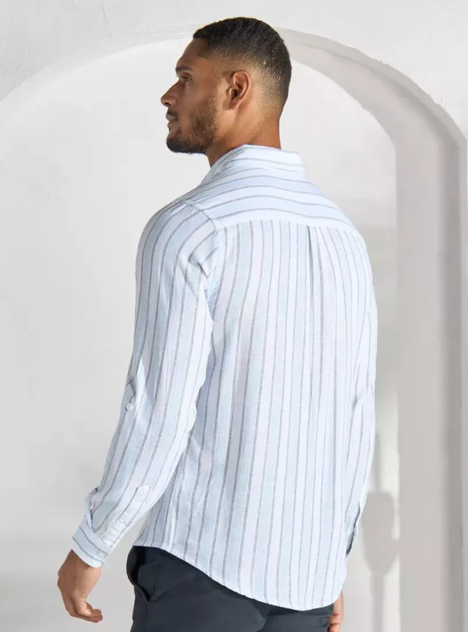 Regular Fit Striped Better Cotton Shirt-2