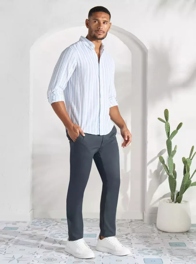 Regular Fit Striped Better Cotton Shirt-4