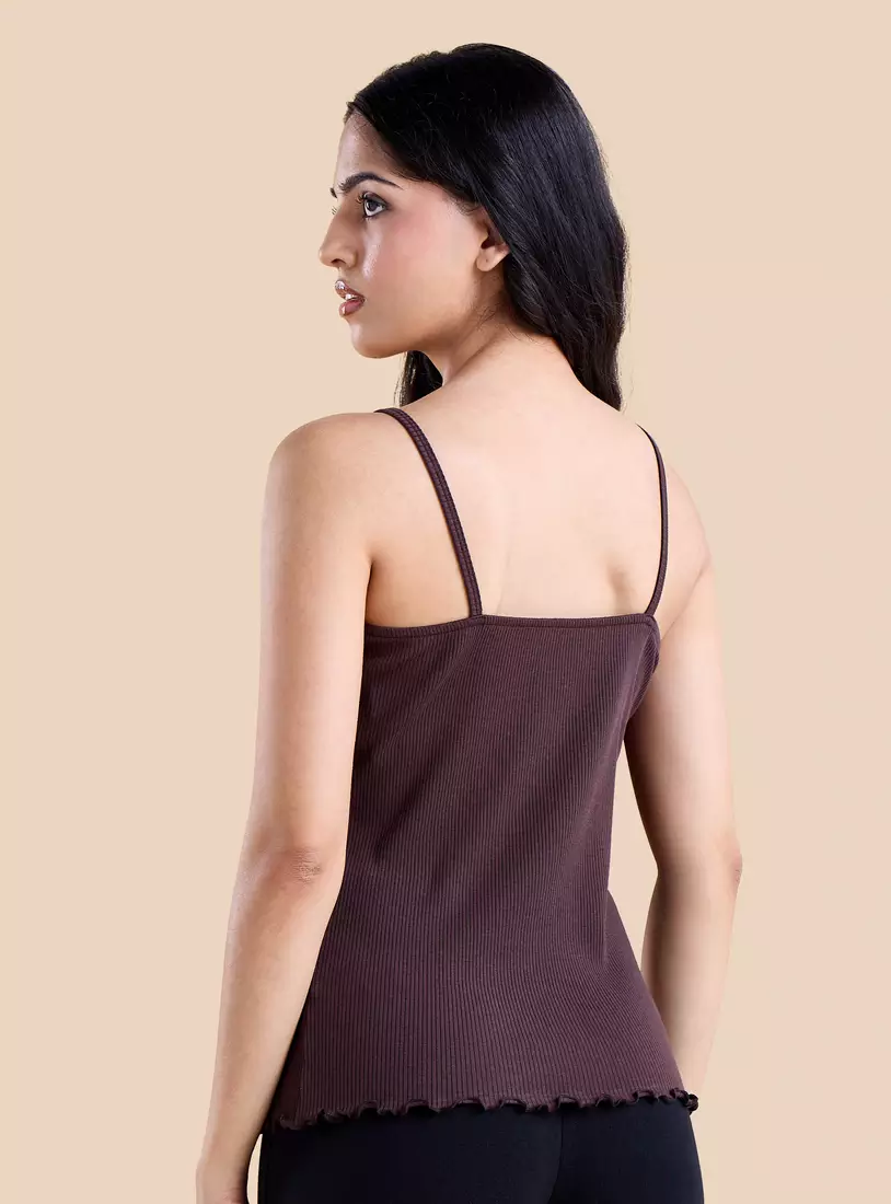 Ribbed Lace Insert Camisole2