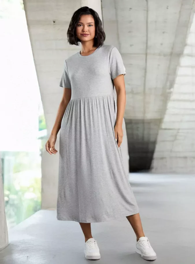 Ribbed Midi Dress-4