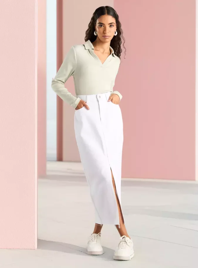 Ribbed Polo T-Shirt-4