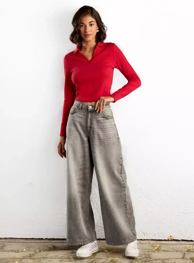 Ribbed Polo T-Shirt-4