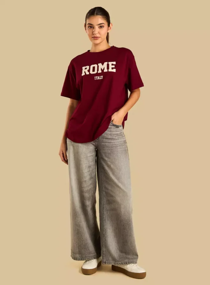 Rome Print Oversized T-shirt-2