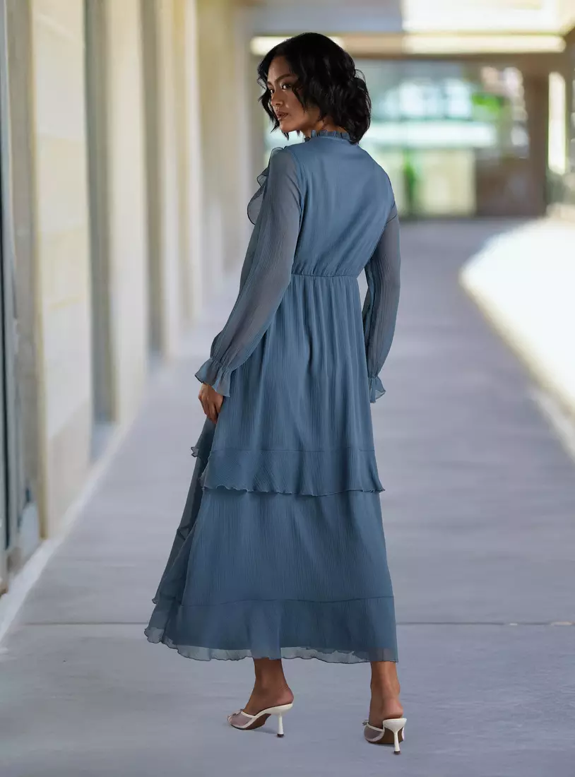 Ruffle Detail Maxi Dress-2