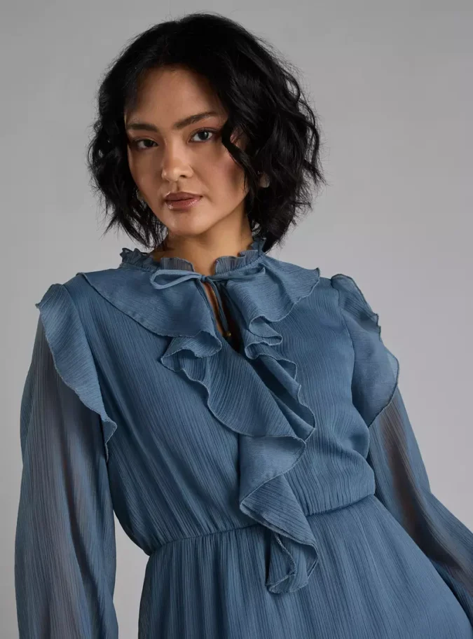 Ruffle Detail Maxi Dress-4