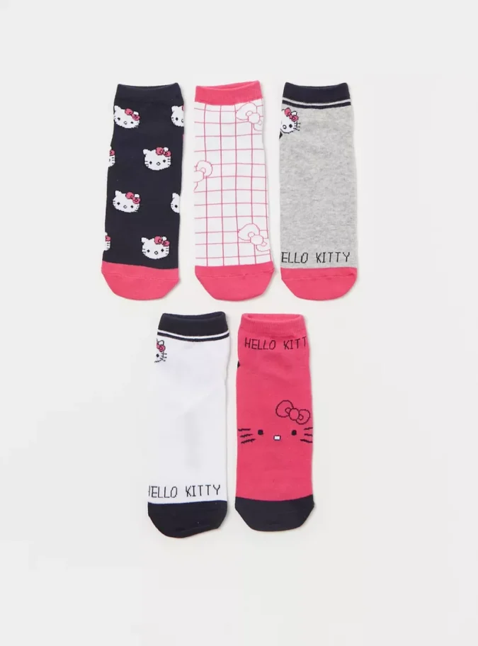 Sanrio Hello Kitty Print Socks - Set of 5-1
