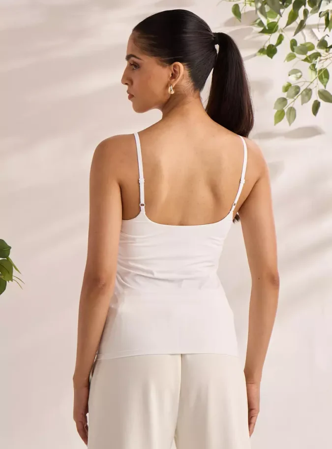 Scoop Neck Camisole with Adjustable Straps-2