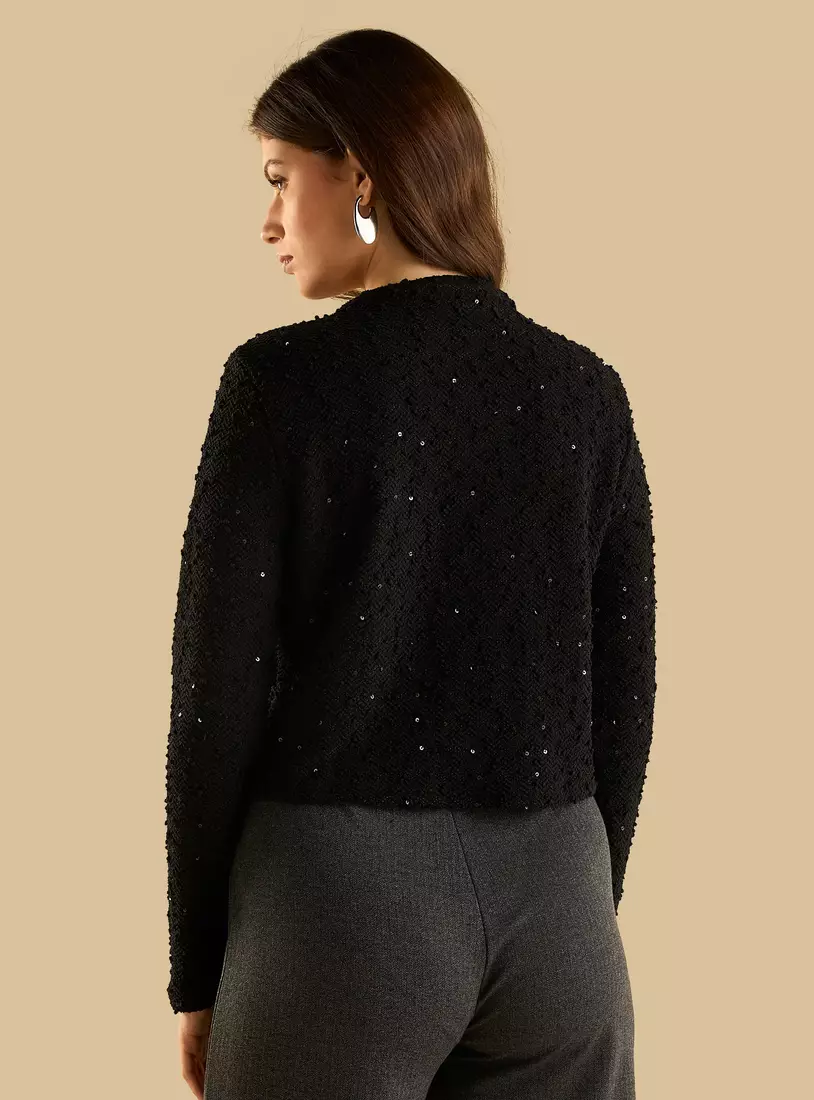 Sequin Embellished Jacket-2