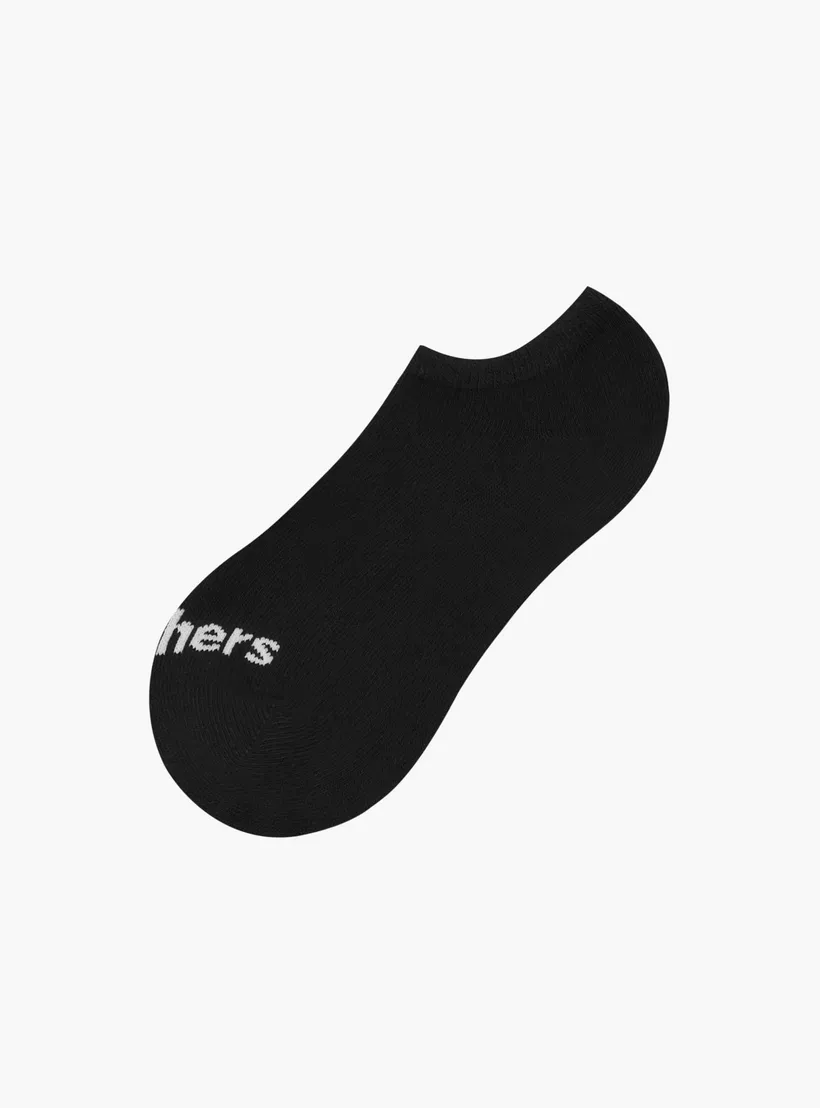 Skechers Logo Print Non Terry No Show Socks - Set of 3-2