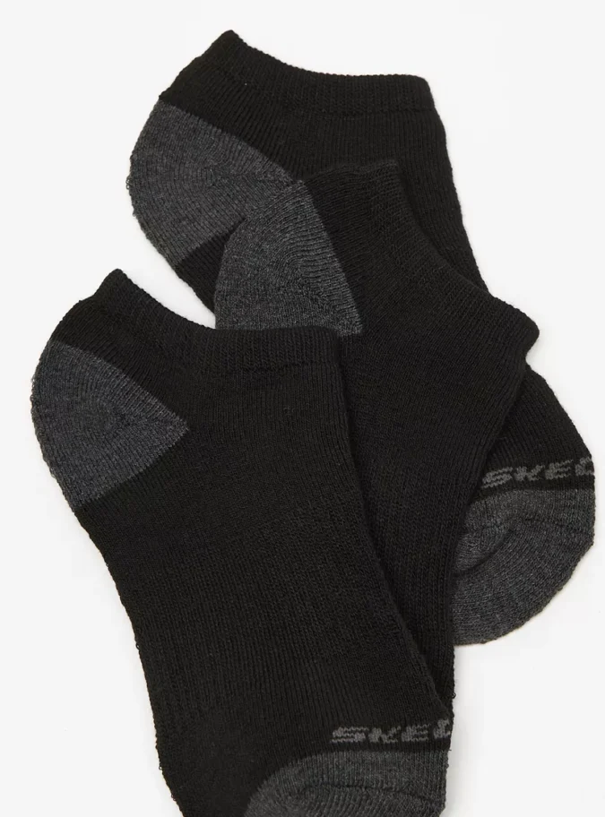 Skechers Solid Ankle Length Sports Socks - Set of 3-4