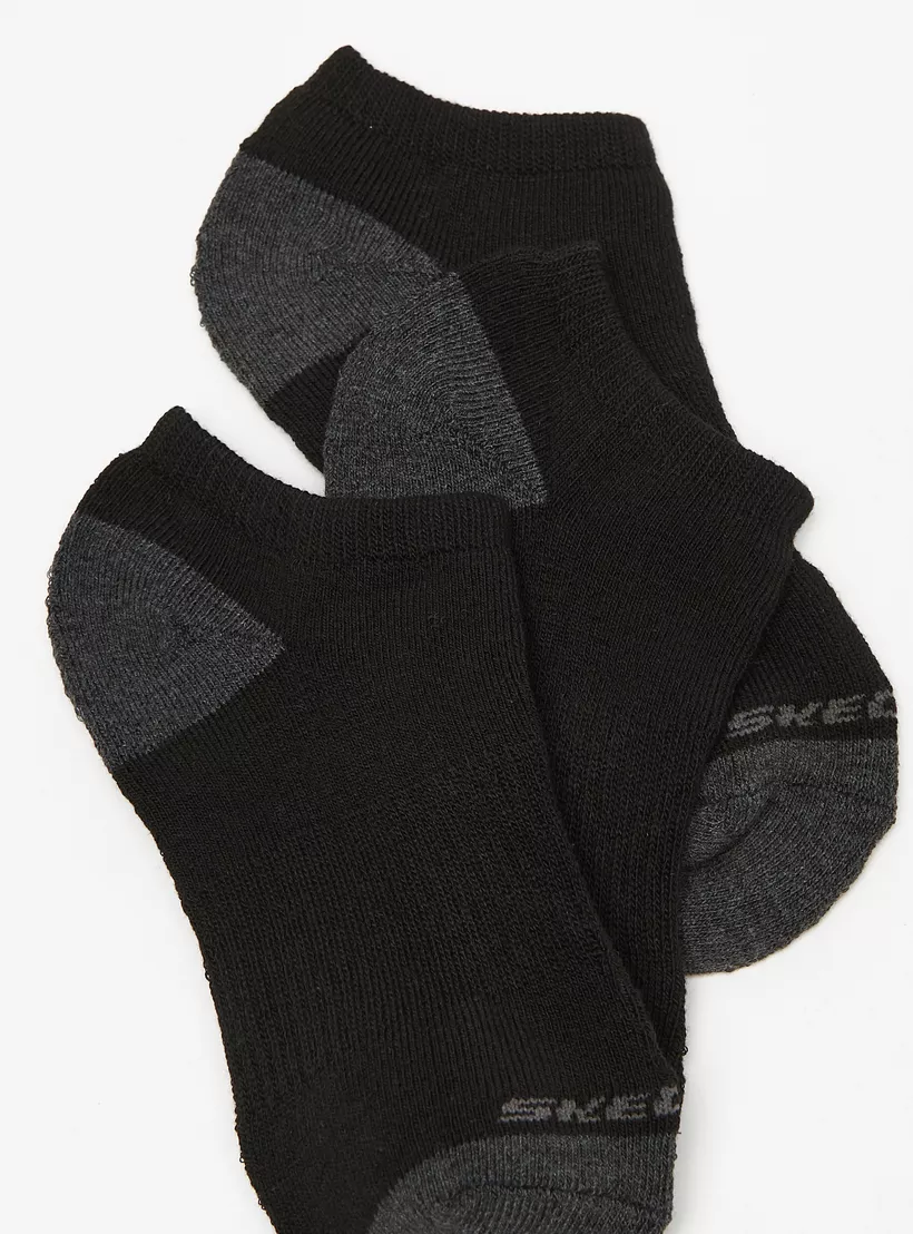 Skechers Solid Ankle Length Sports Socks - Set of 3-4