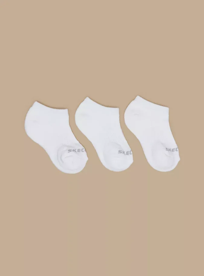 Skechers Terry No Show Sports Socks - Set of 3-1