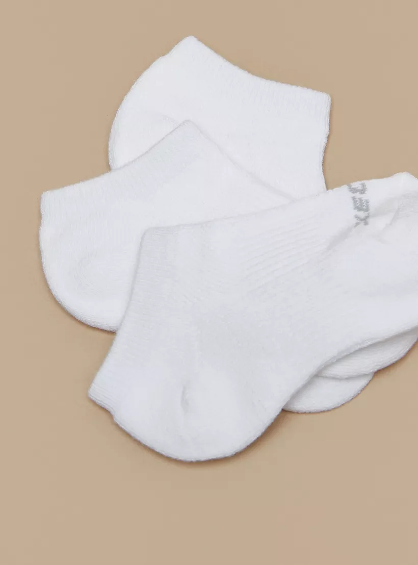 Skechers Terry No Show Sports Socks - Set of 3-3