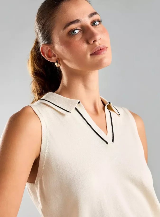 Sleeveless Polo Top-3