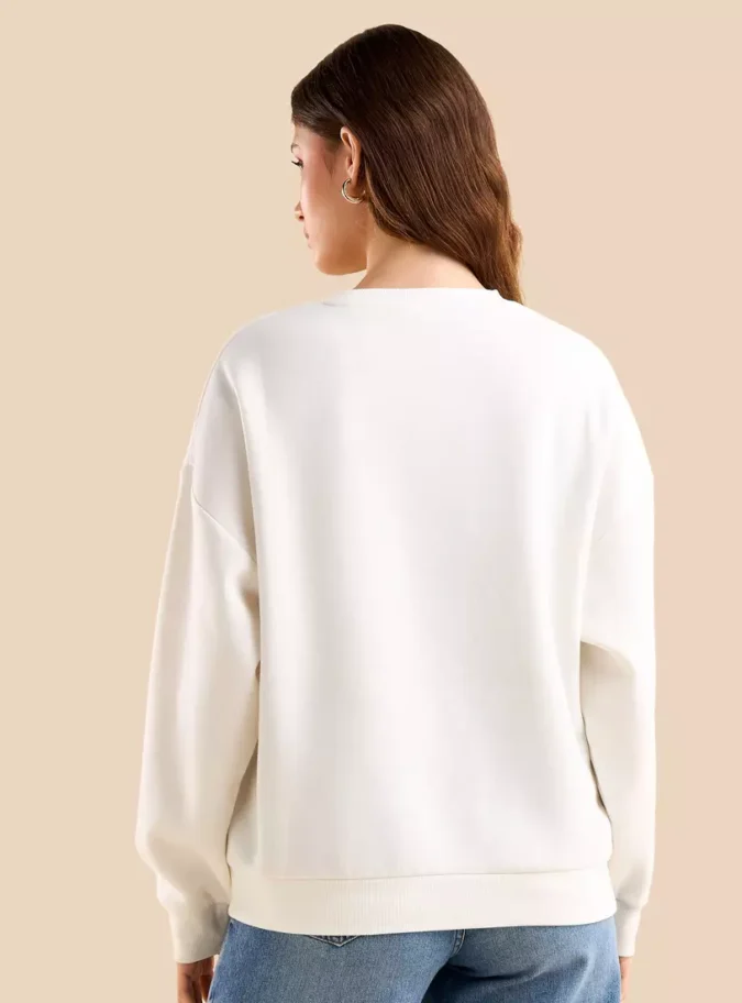 Slogan Embellished Sweatshirt-2