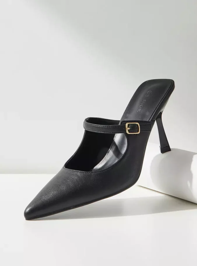 Solid Sandals with Stiletto Heels-1