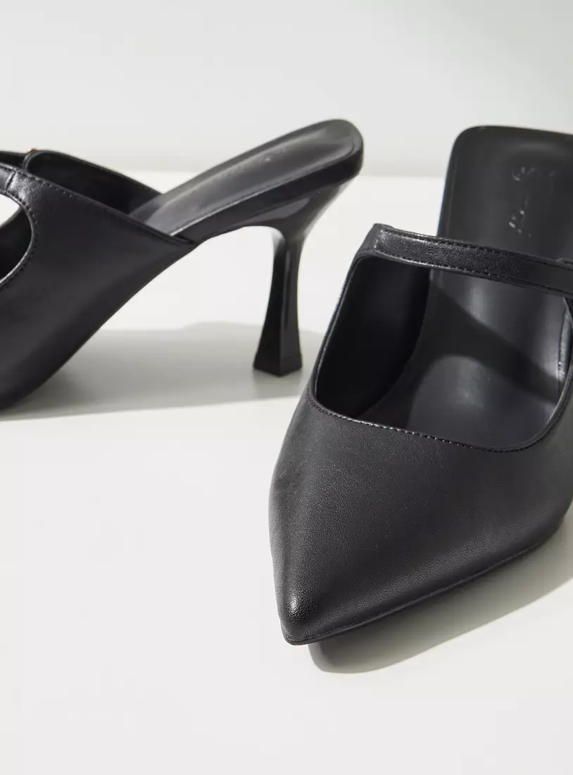 Solid Sandals with Stiletto Heels-3