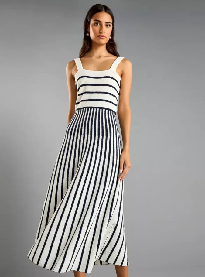 Striped Midi Dress-4