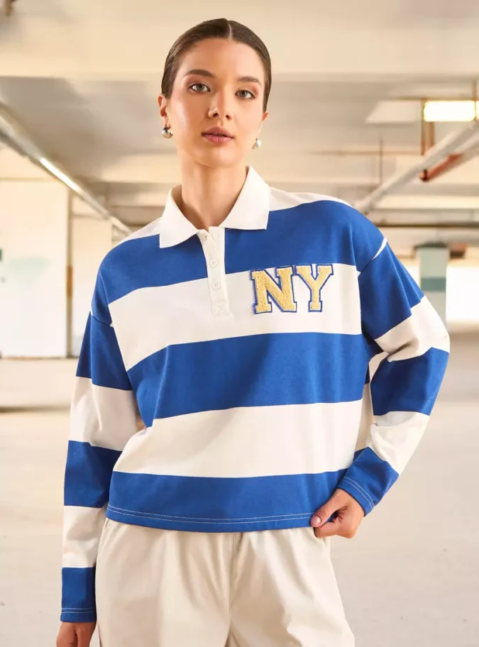 Striped Polo T-shirt-1