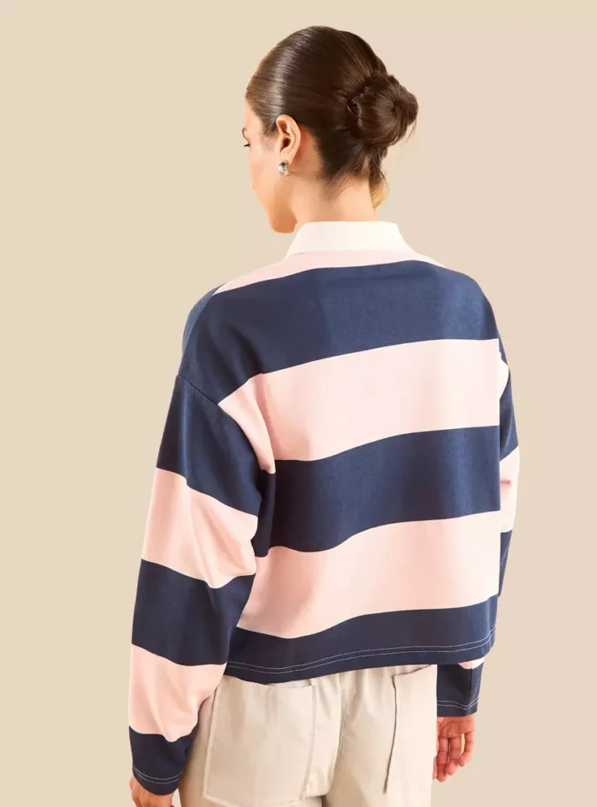 Striped Polo T-shirt-2