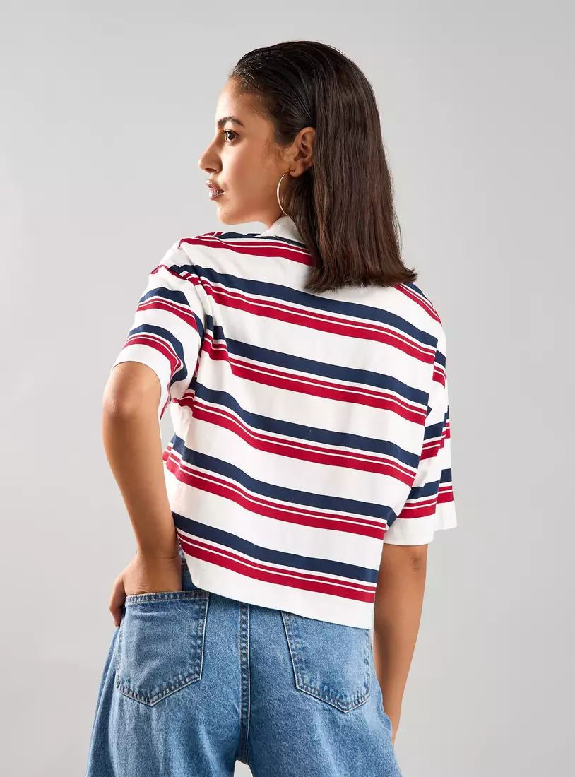 Striped Polo T-shirt-2