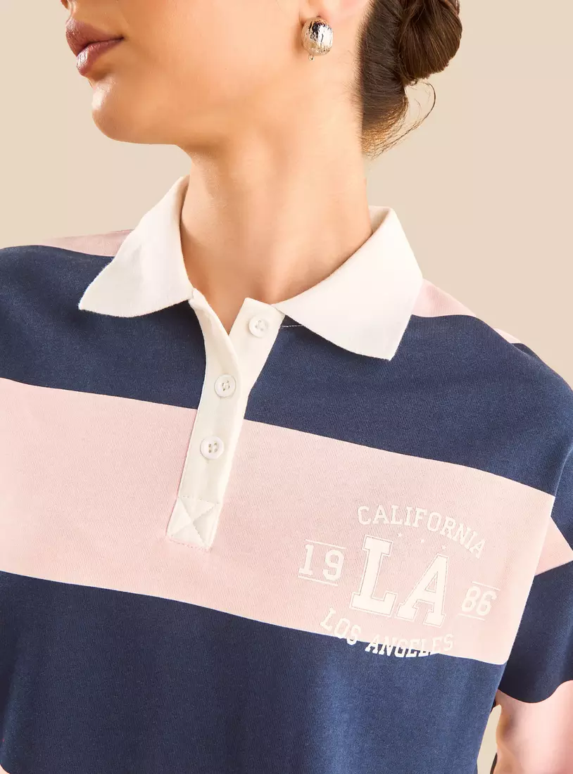 Striped Polo T-shirt-3