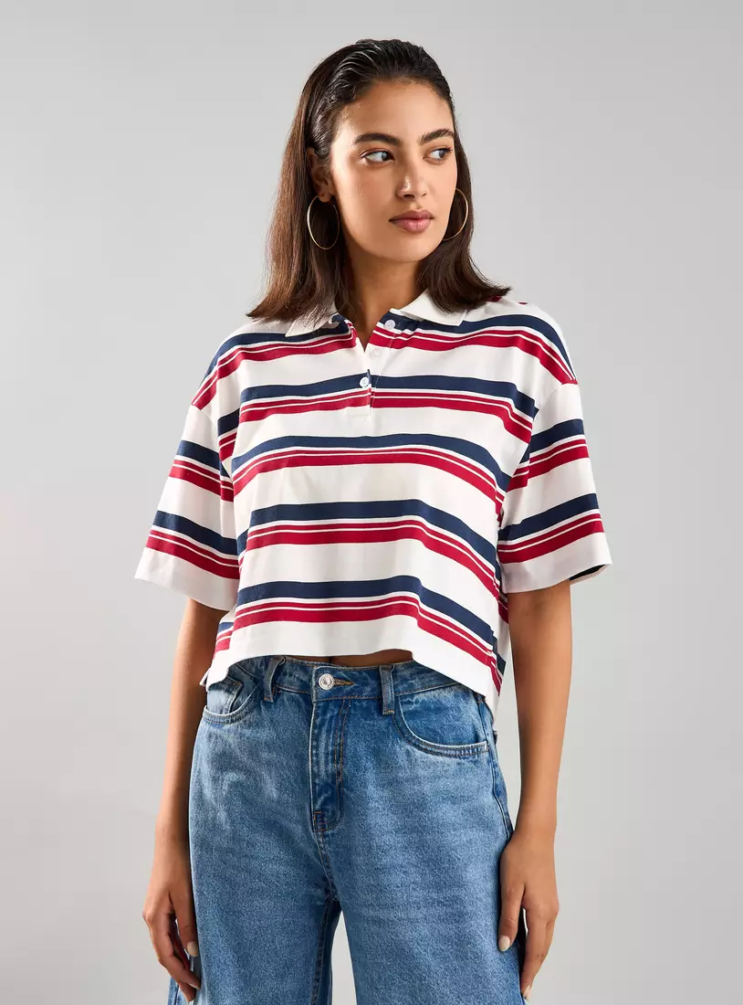 Striped Polo T-shirt-3