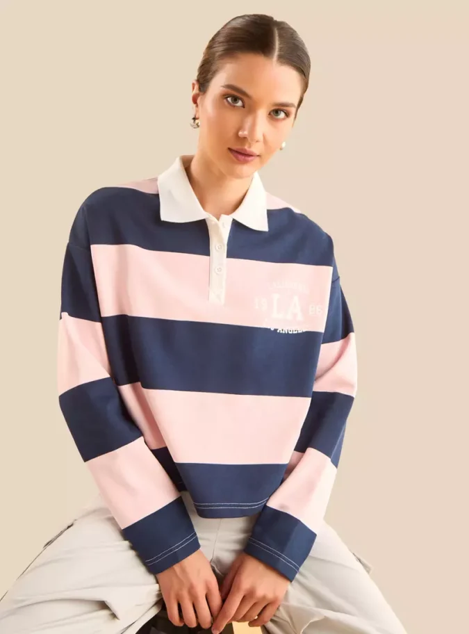 Striped Polo T-shirt-4
