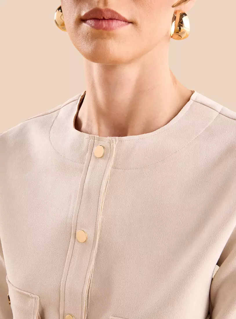 Suede Cropped Jacket-3