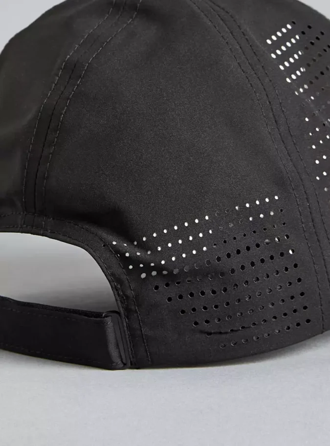 Textured Cap with Hook and Loop Strap Closure-4