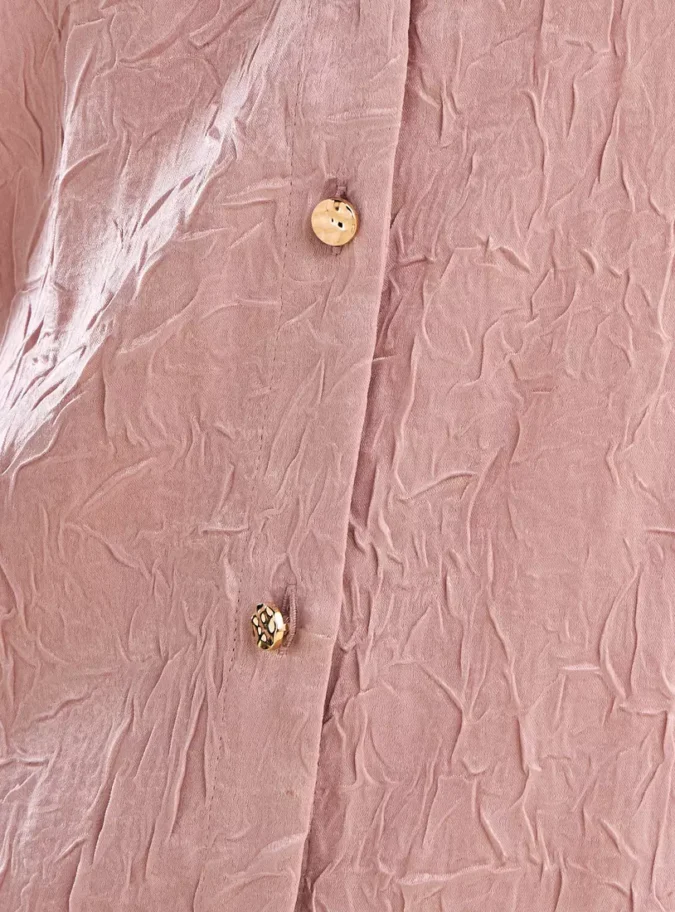 Textured Oversized Satin Shirt-4