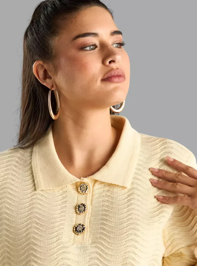 Textured Polo T-shirt-3