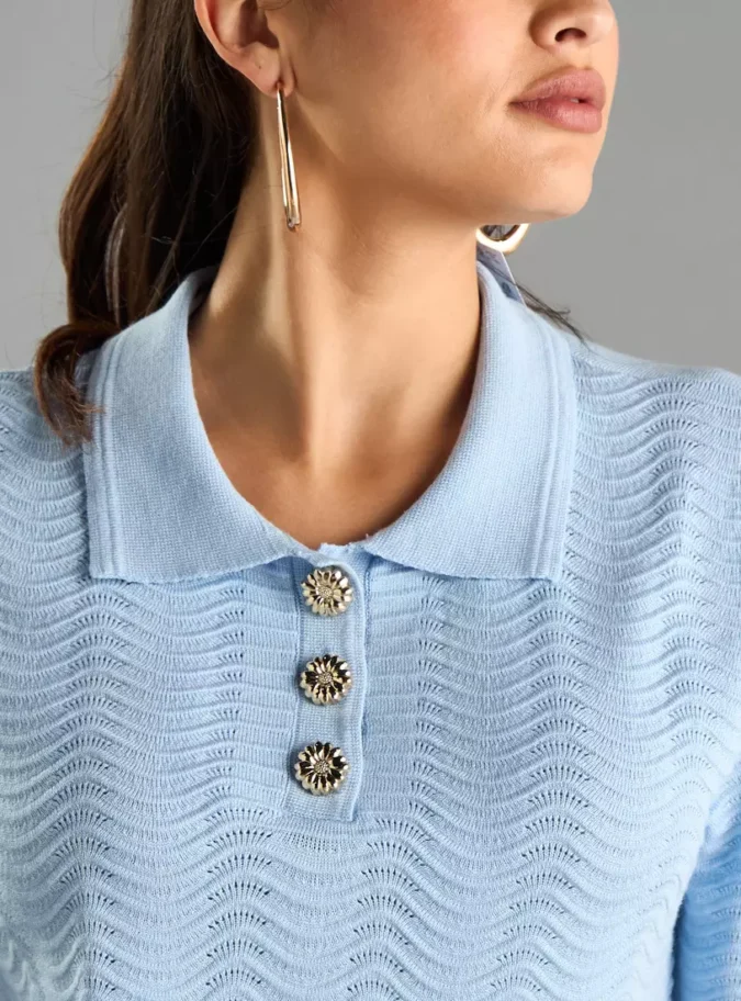 Textured Polo T-shirt-3