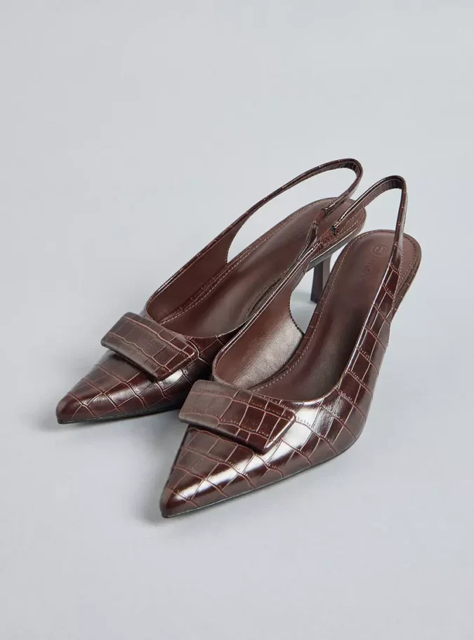Textured Slingback Shoes-1