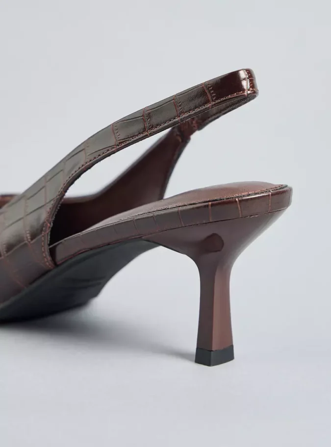 Textured Slingback Shoes-4