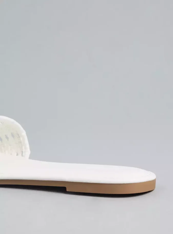 Textured Slip-On Metallic Sandals-4