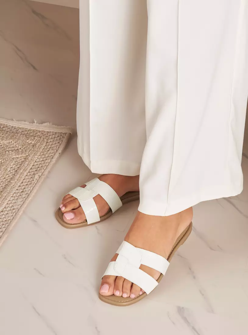 Textured Slip-On Sandals-2