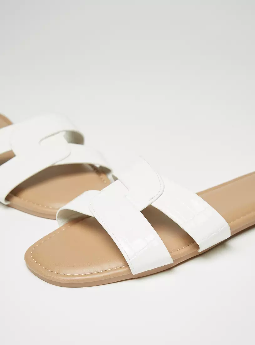 Textured Slip-On Sandals-4